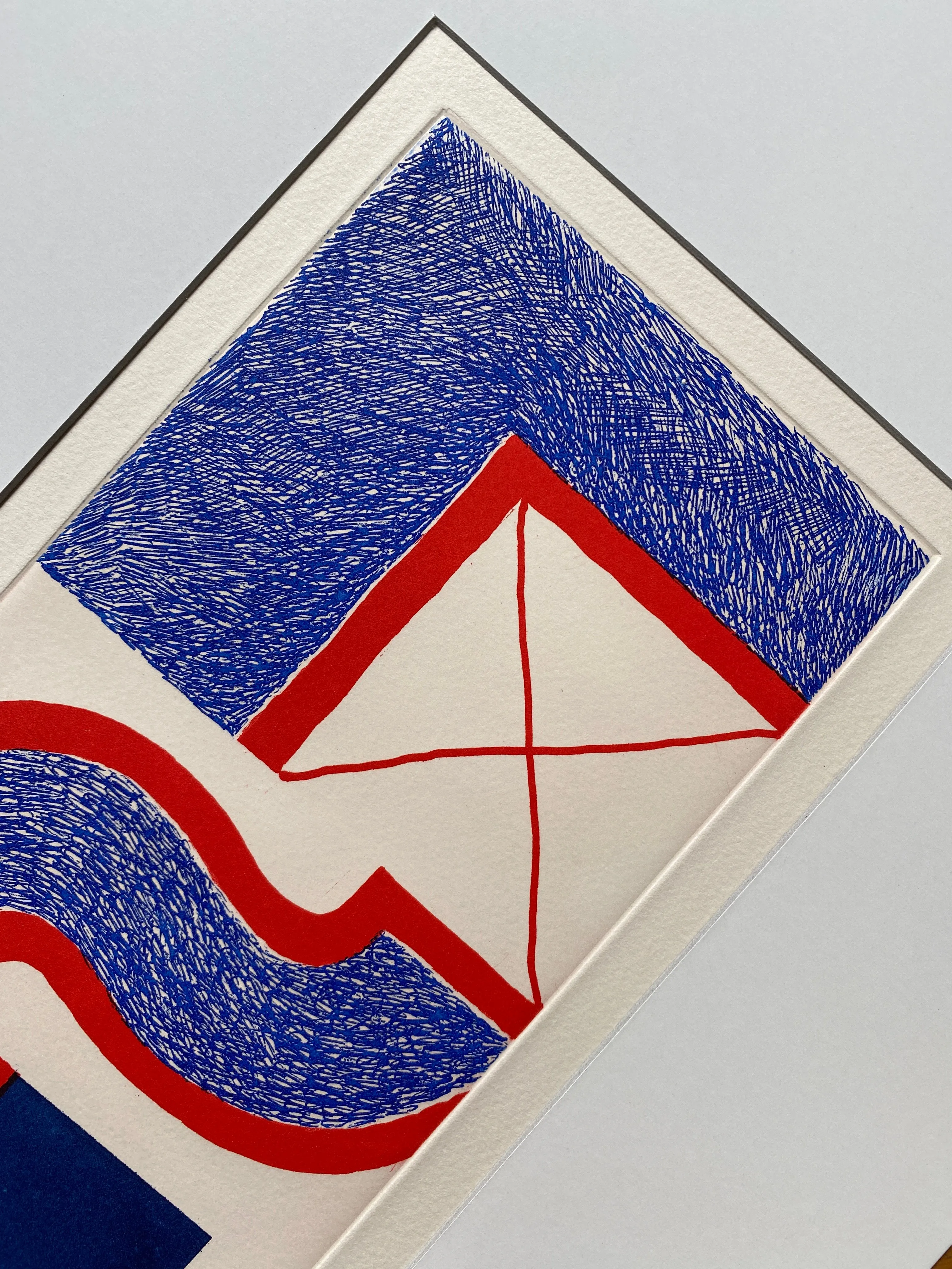 "Bleu" Copperplate Etching by Kumi Sugaï